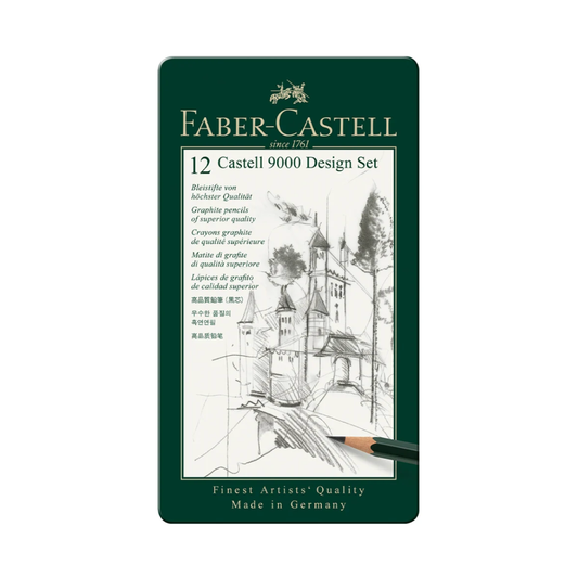 Faber-Castell 9000 Graphite Pencils Set of 12 (Design) 5H-5B