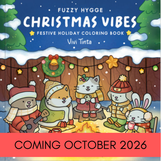 Fuzzy Hygge: Christmas Vibes Colouring Book {OCTOBER 2026}
