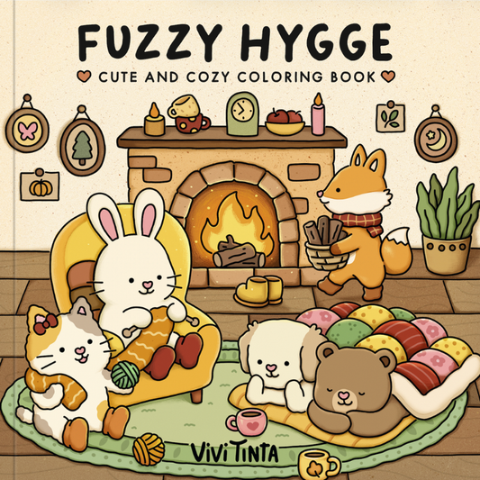 Fuzzy Hygge Colouring Book