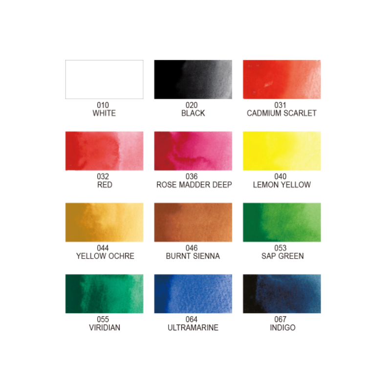 Kuretake Gansai Tambi Etagami Watercolour 12 Colour Set