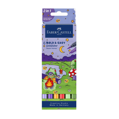 Faber-Castell Goldfaber Sketch Marker Bold & Easy Set of 6 (Alcohol-based)