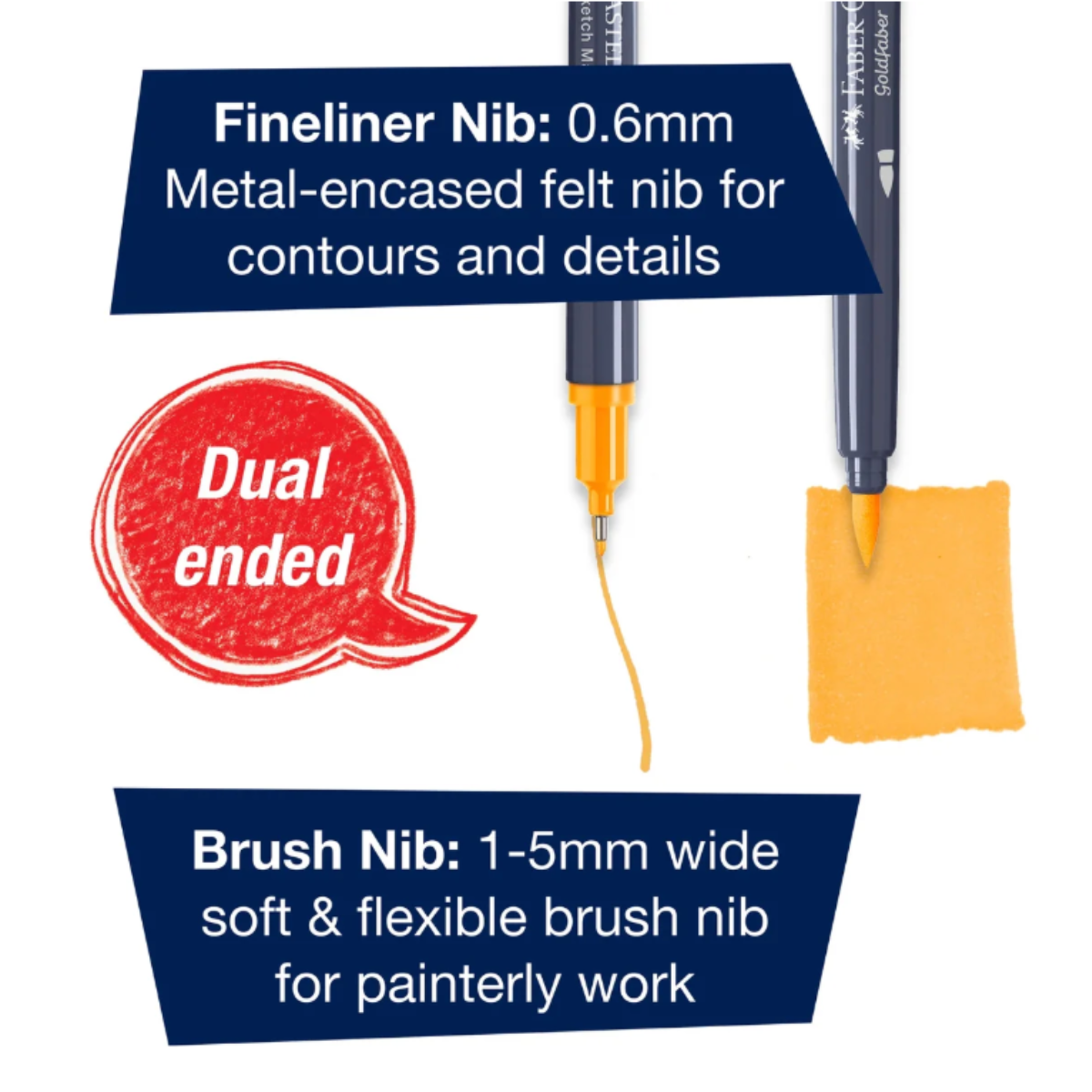 Faber-Castell Goldfaber Sketch Marker Bold & Easy Set of 6 (Alcohol-based)