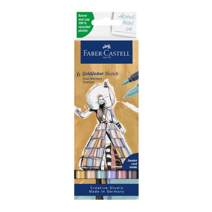 Faber-Castell Goldfaber Sketch Marker Fashion Set of 6 (Alcohol-based)
