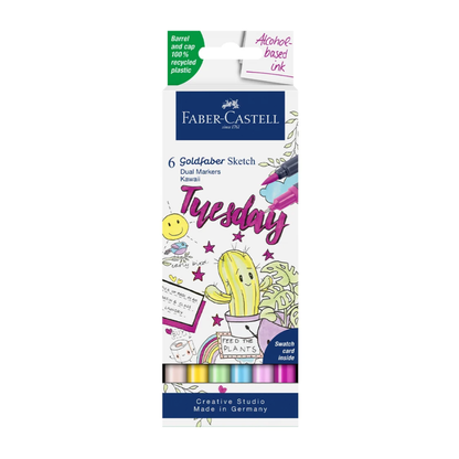 Faber-Castell Goldfaber Sketch Marker Kawaii Set of 6 (Alcohol-based)
