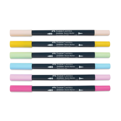 Faber-Castell Goldfaber Sketch Marker Kawaii Set of 6 (Alcohol-based)