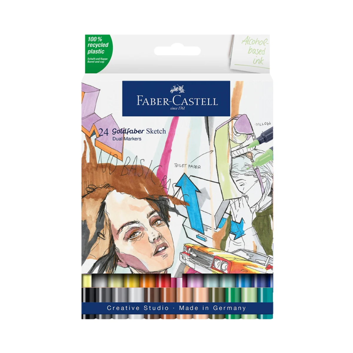 Faber-Castell Goldfaber Sketch Marker Set of 24 (Alcohol-based)