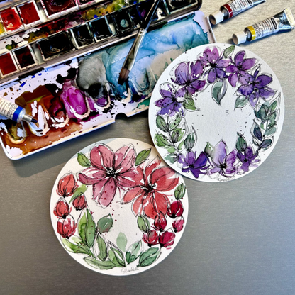 Hahnemuhle Watercolour Paper Round Tin of 30 Sheets 100% Cotton
