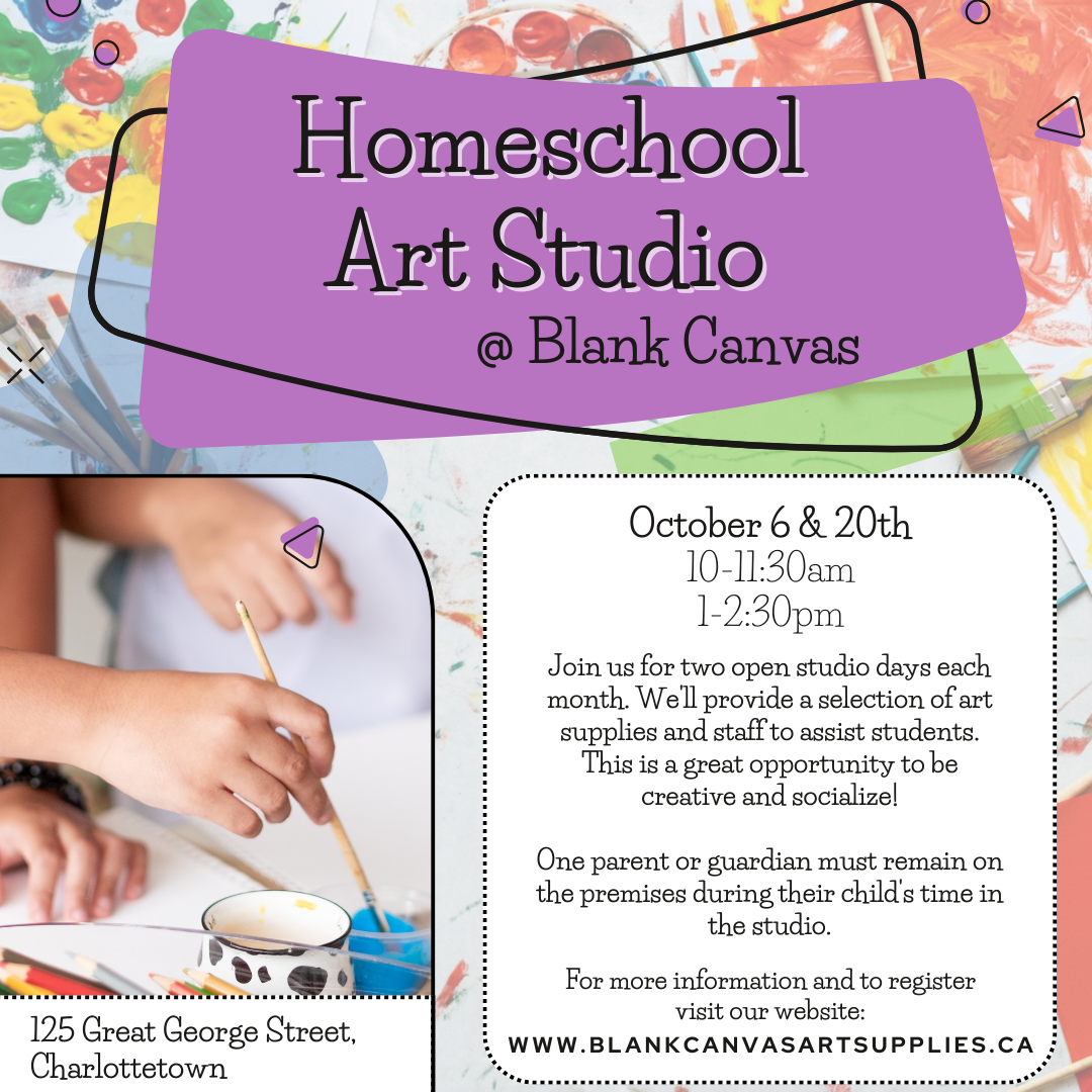 October Homeschool Art Studio Sessions