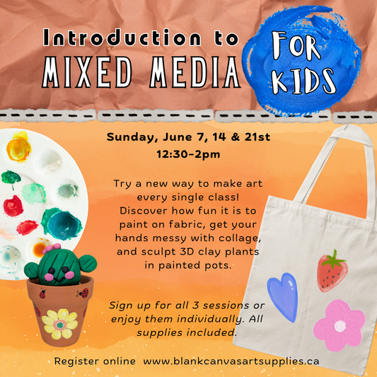 Kids Introduction to Mixed Media (3 Sessions) June 7, 14 & 21st