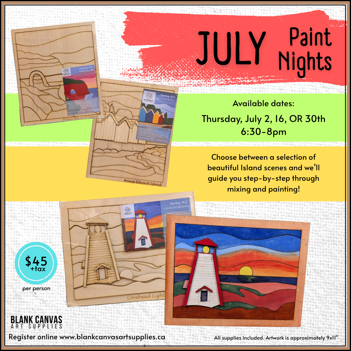Guided Paint Nights: JULY Dates
