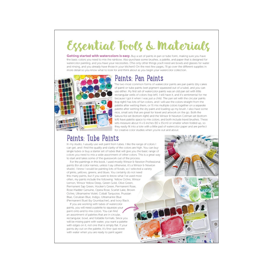 Just Add Watercolor Flowers: Easy Techniques and Beautiful Patterns for True Beginners