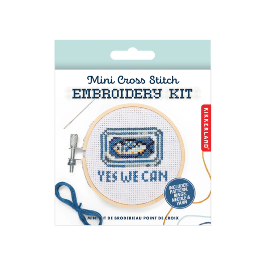 Kikkerland Mini Cross Stitch Kit - Sardine