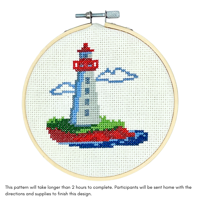 Island-Themed Cross Stitch Workshop July 3rd 6:30-8:30pm