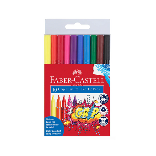 Faber-Castell Grip Triangular Markers Wallet of 10