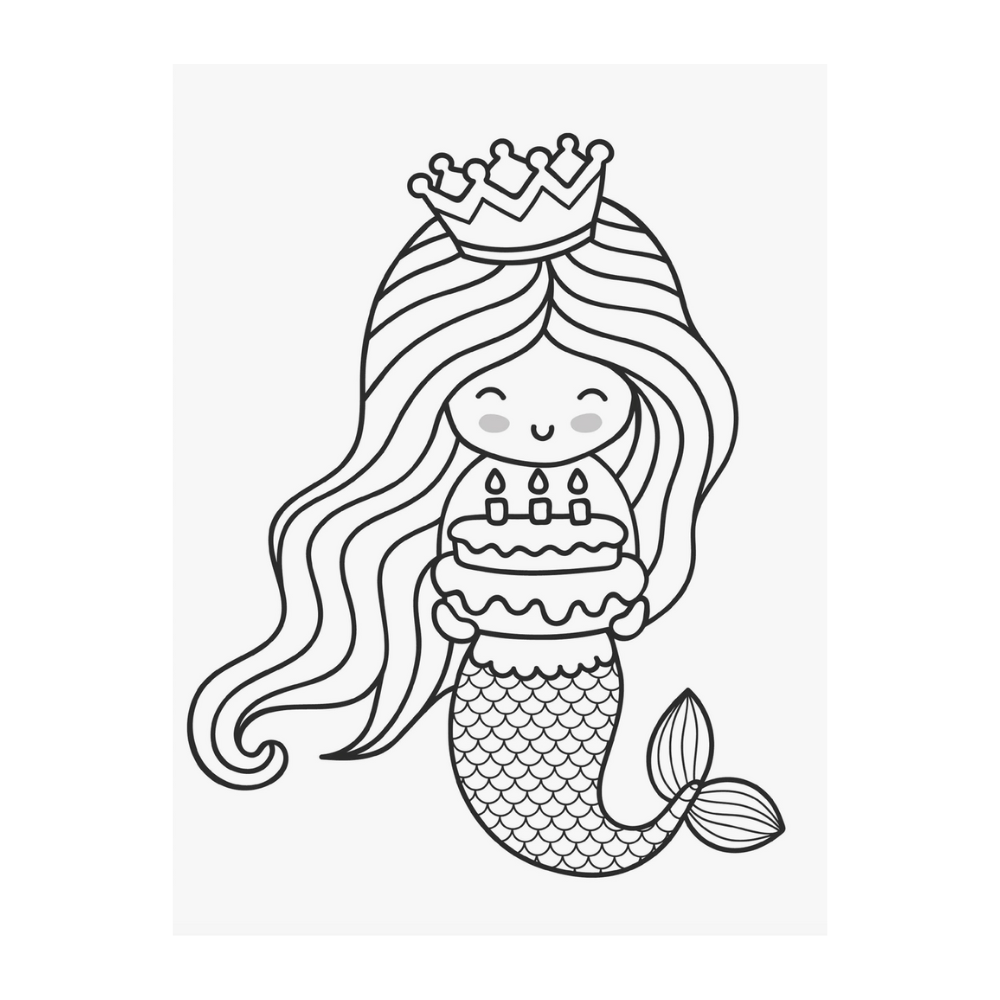 Kids Colouring Book "Mermaids"