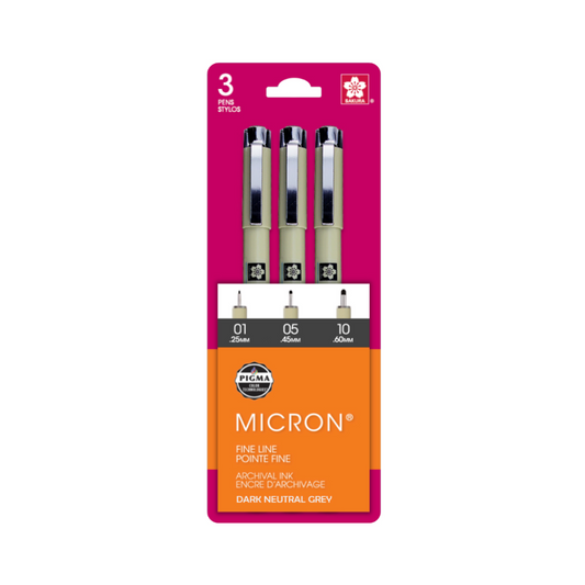 Sakura Micron Pigma Pen Set of 3 - Cool Grey 01/05/10