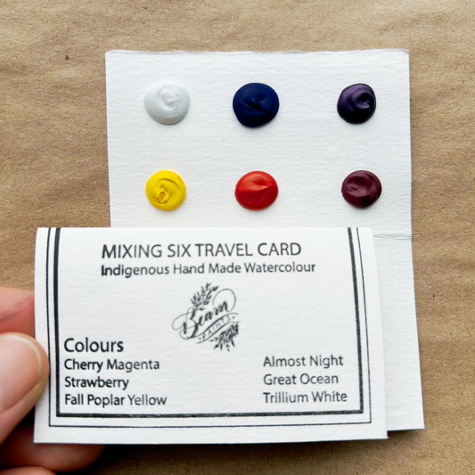🇨🇦 Beam Watercolour Travel Card "Mixing Six" (Small)
