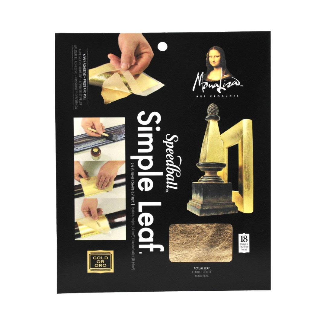 Mona Lisa Simple Leaf Imitation Gold (18 sheets)
