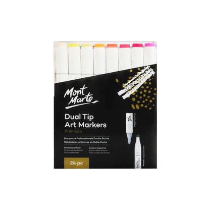 Mont Marte Dual Tip Alcohol Marker Set of 24