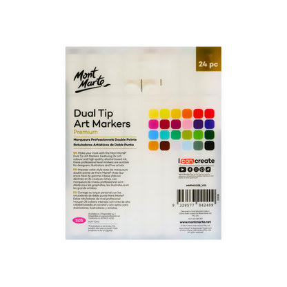 Mont Marte Dual Tip Alcohol Marker Set of 24