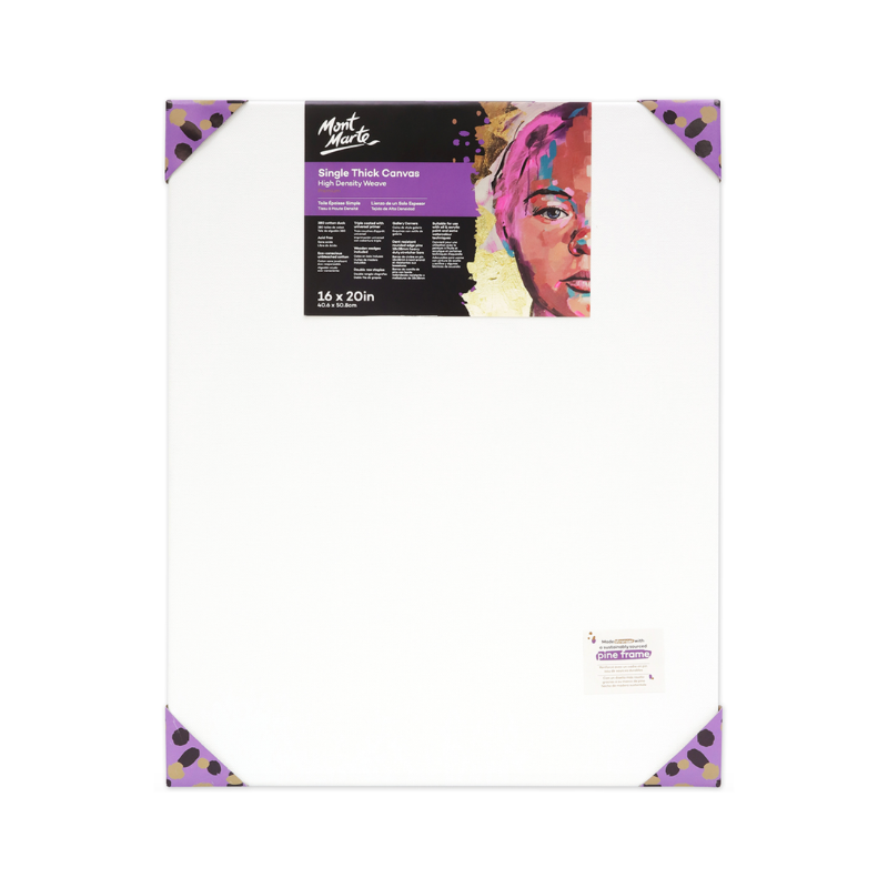 Mont Marte Single Thick Canvases with Pine Frame (Triple Coated)