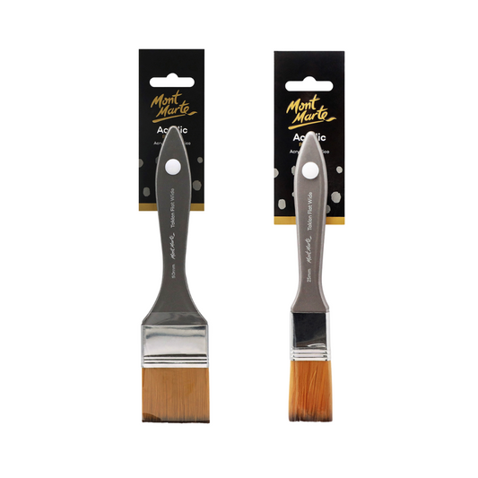 Mont Marte Artist Brushes Taklon Flat Wide