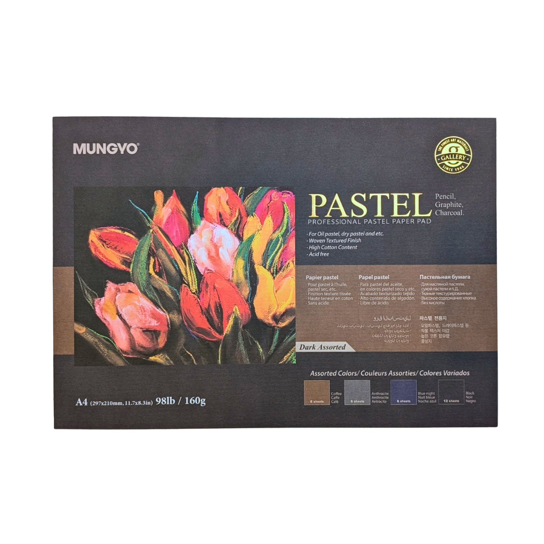 Mungyo Dark Colours Pastel Paper Pad Glue-bound 9x12" 30 Sheets