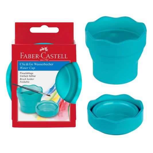 Faber-Castell Clic & Go Portable Paint Water Cup (Turquoise)