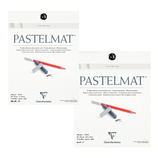 Clairefontaine Pastelmat No3 Pads White 165lb 12 Sheets