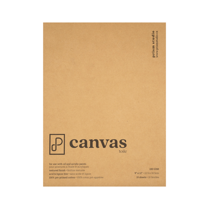 Prism Studio Canvas Pad 9x12" 10 Sheets 100% Cotton