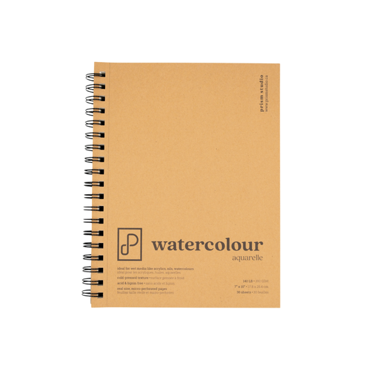 Prism Studio Watercolour Book 7x10" CP 140lb 30 Sheets Spiral Bound
