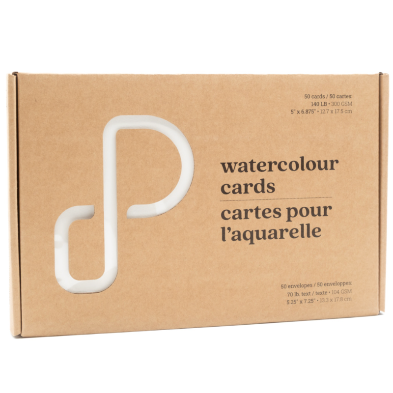 Prism Studio Blank Watercolour Cards w/Envelopes Pack of 50
