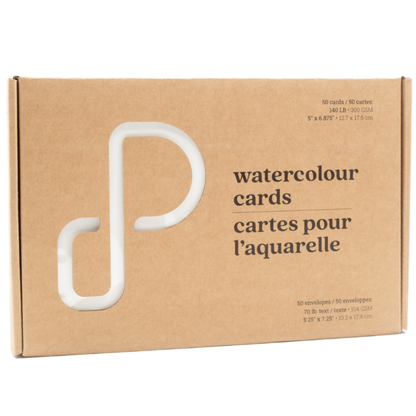 Prism Studio Blank Watercolour Cards w/Envelopes Pack of 50