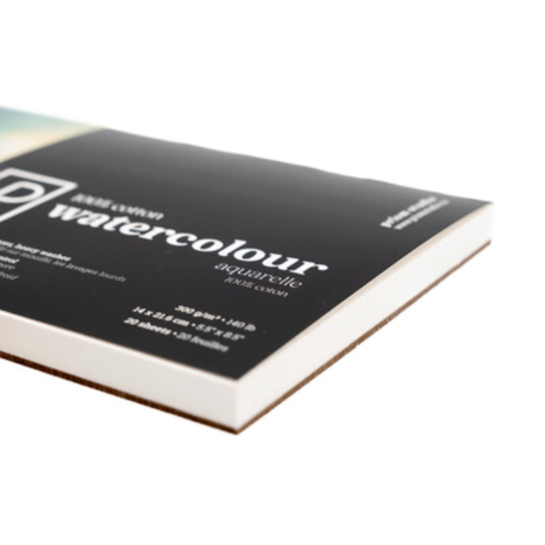 Prism Studio Watercolour Pad 5.5x8.5" CP 140lb 100% Cotton 20 Sheets Glue-Bound