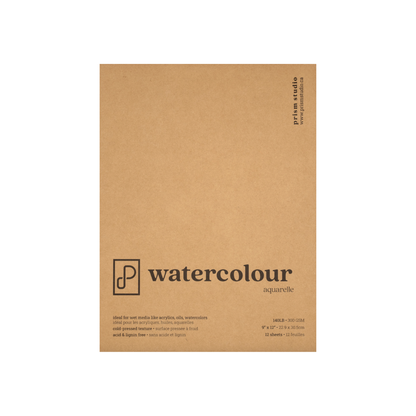 Prism Studio Watercolour Pad 9x12" CP 140lb 12 Sheets Glue-Bound