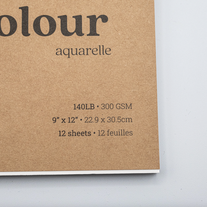 Prism Studio Watercolour Pad 9x12" CP 140lb 12 Sheets Glue-Bound