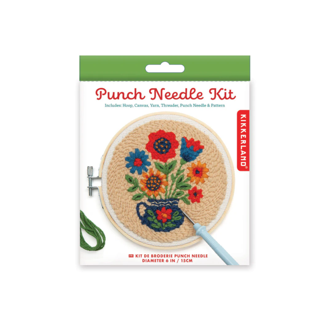 Kikkerland Punch Needle Kit - Flower Bouquet