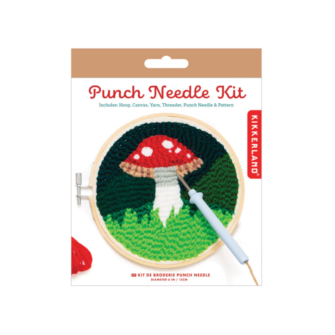 Kikkerland Punch Needle Kit - Mushroom