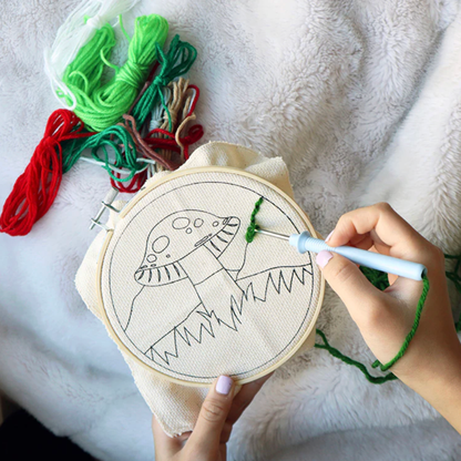 Kikkerland Punch Needle Kit - Mushroom