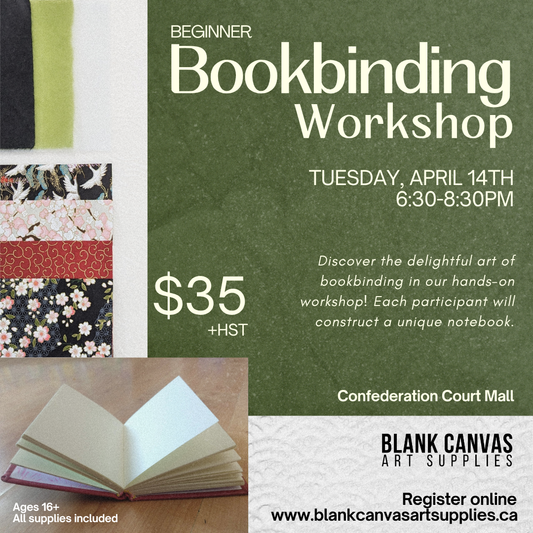 Beginner Bookbinding Workshop: Tuesday, April 14th 6:30-8:30pm