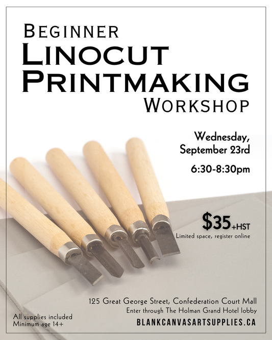 Beginner Lino Printmaking: September 23rd 6:30-8:30pm