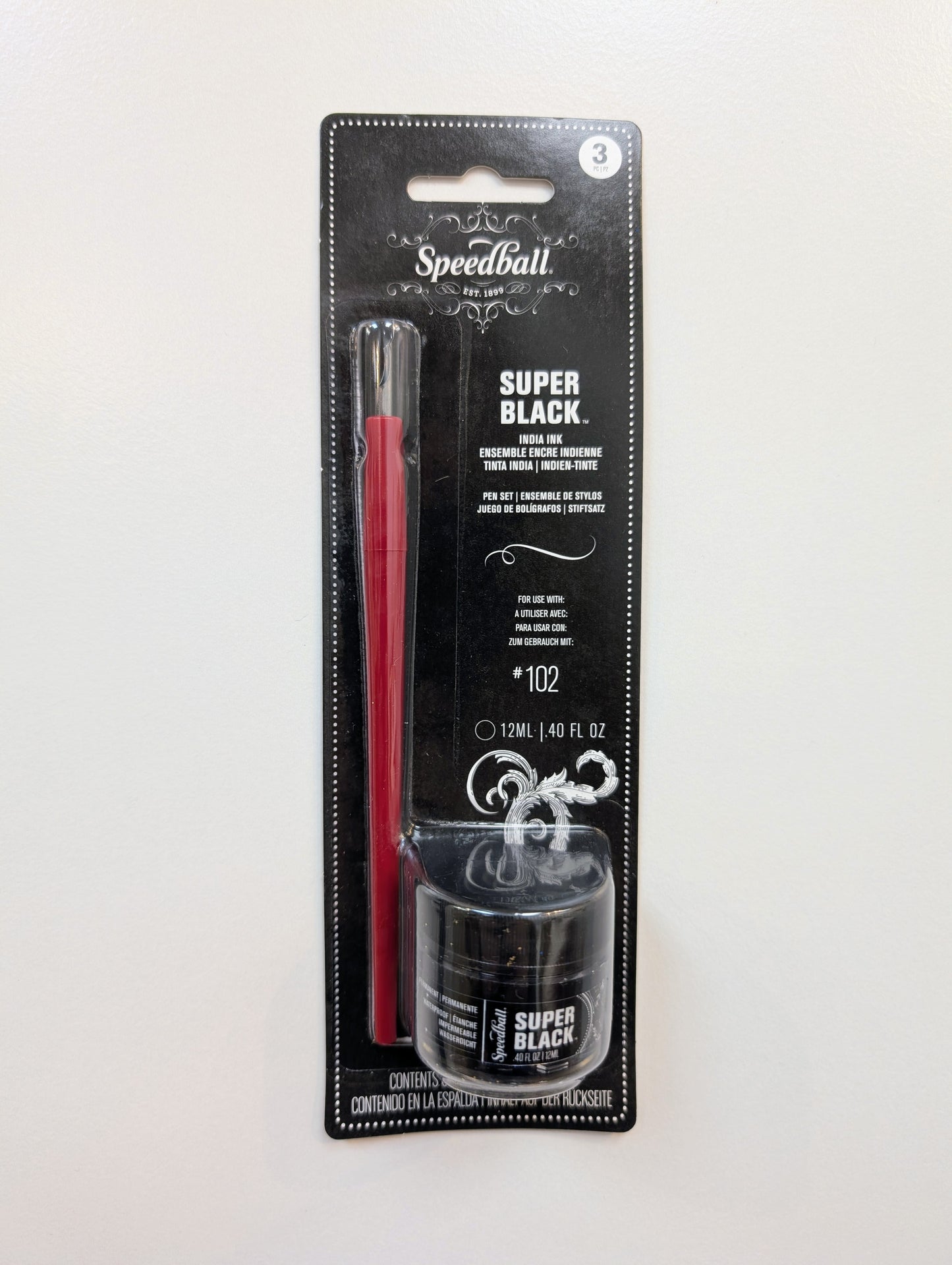 Speedball Super Black India Ink Pen & Ink Set (3 Piece)