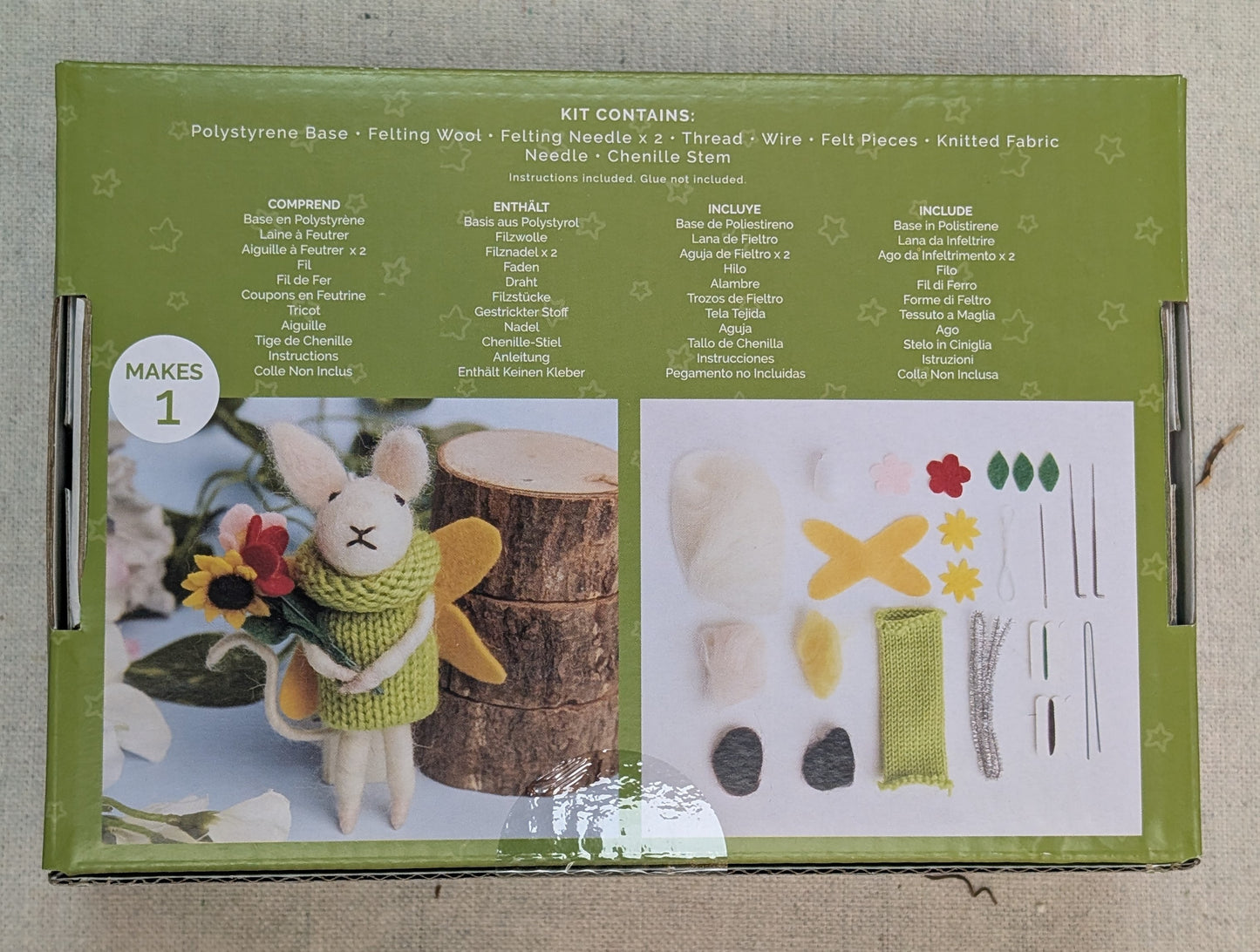 Needle Felting Kit "Summer Fairy Mouse"