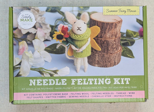 Needle Felting Kit "Summer Fairy Mouse"