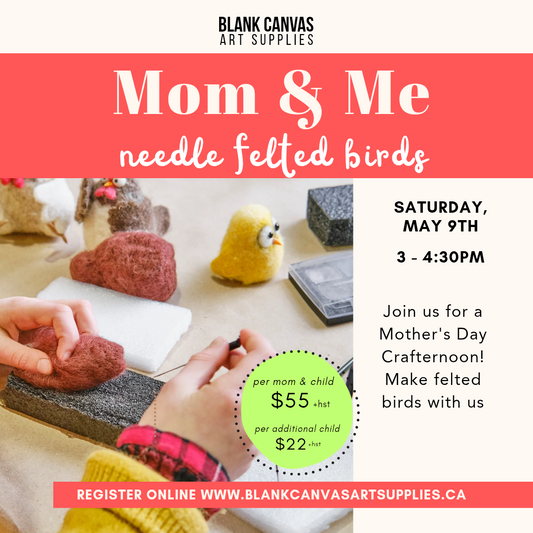 CANCELLED Mom & Me Mother's Day Needle Felting Workshop, May 9th 3-4:30pm