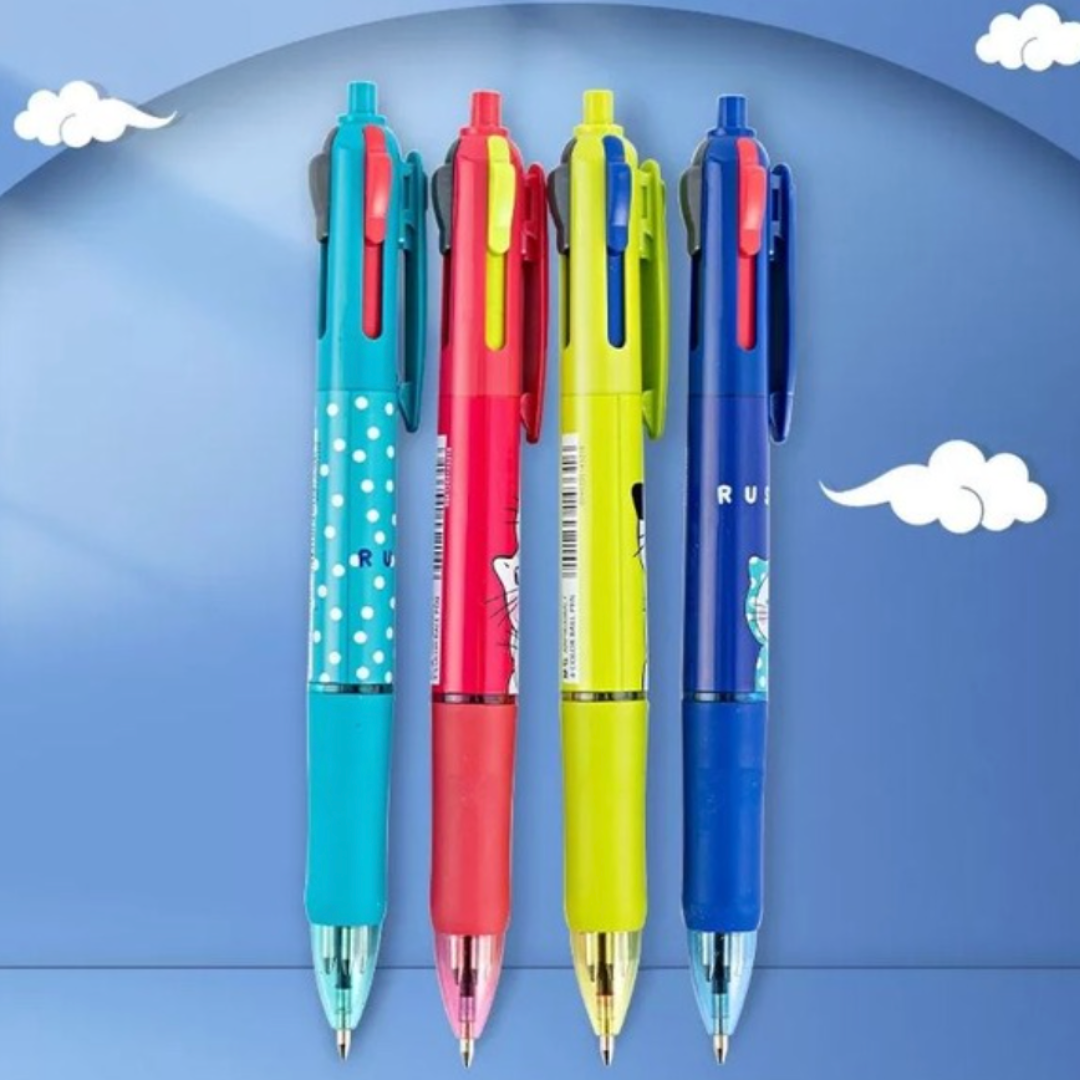 So Many Cats 4-Colour Retractable Ballpoint Pen 0.7mm