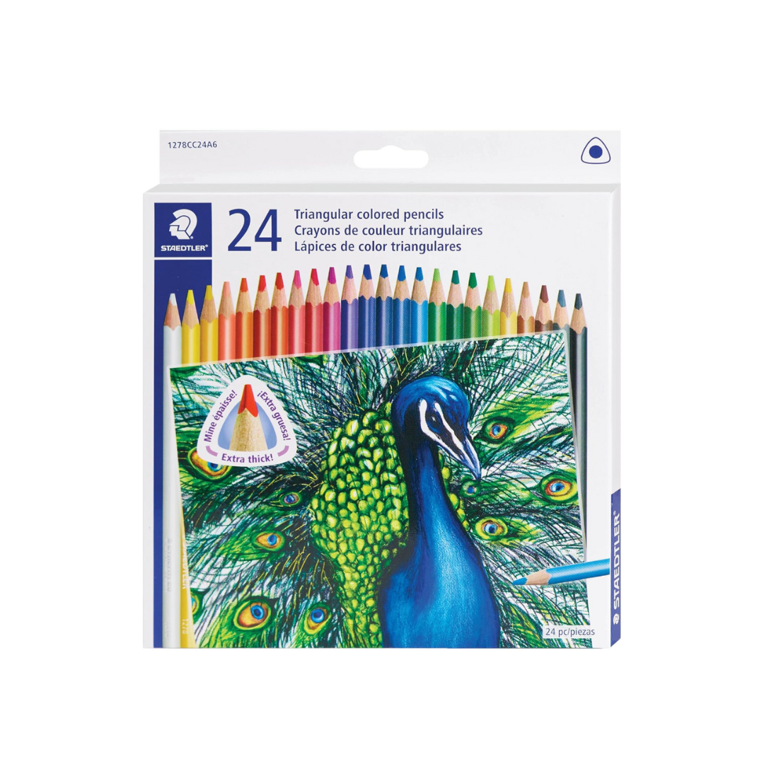 Staedtler Triangular Coloured Pencil Set of 24