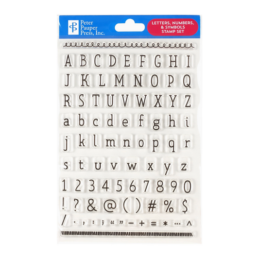 Letters, Numbers & Symbols Clear Stamp Set