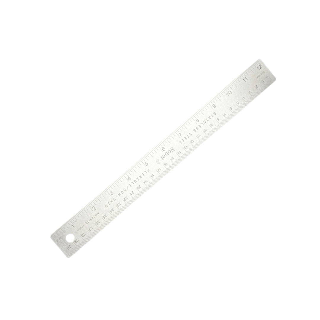Nobel Arts Flexible Stainless Steel Cork Backed Rulers