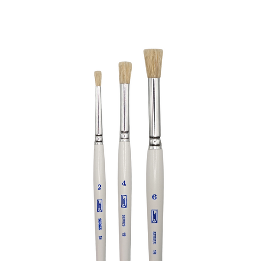 HJ Series 19 Stencil Brush Short Handle
